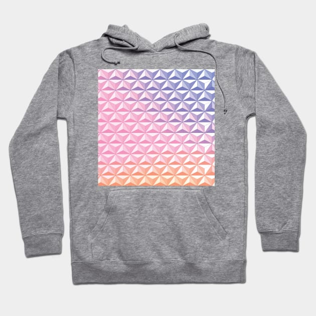 Geodesic Sphere, Pink Hoodie by Heyday Threads